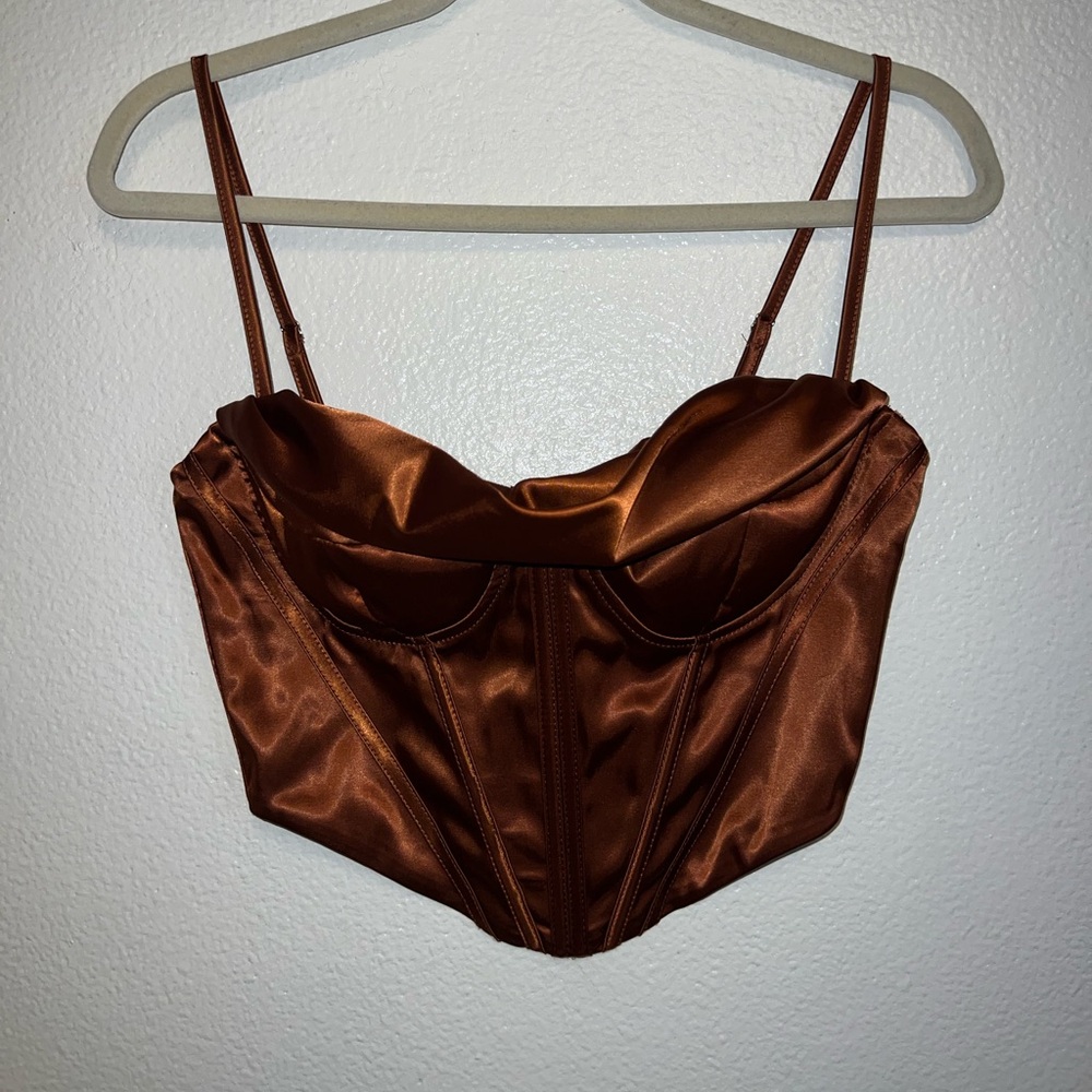 Marthea Brown Corset Top Medium